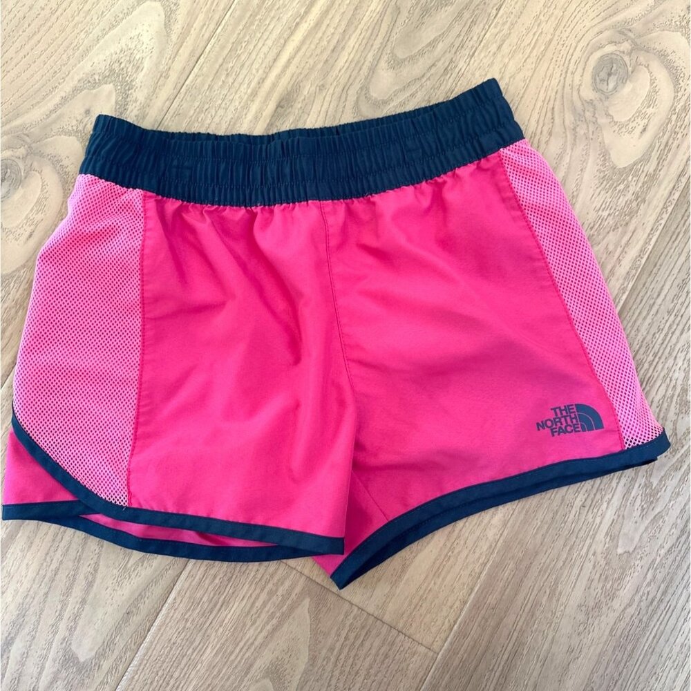 The North Face Girls Pink & Navy Athletic Shorts M (10/12)